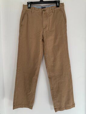 Arrow Chino Pants Mens 30x32 Brown Khaki Casual Flat Front Cotton Trousers